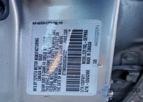 2003 Toyota Corolla Ce из США, поврежденный, VIN 2T1BR32E63C047701